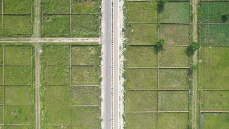 Verkaveling luchtfoto